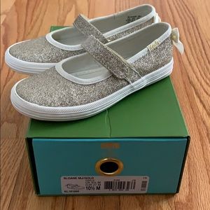 Kate spade + keds gold toddler Mary Janes